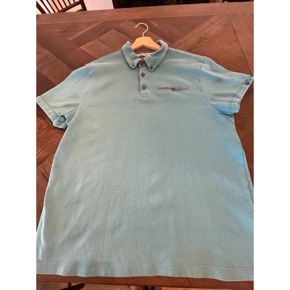 English Laundry Men's Polo Shirt Aqua Blue Size Lโ Short Sleeve Pullover